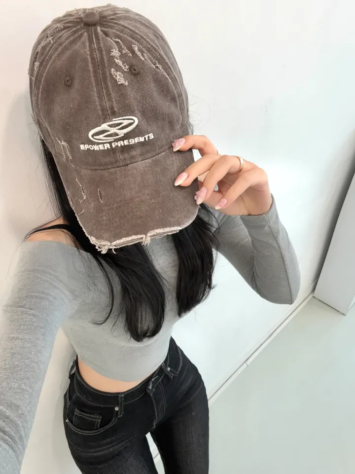[🧢+팔찌+안경+캡가드증정❤/묶음할인✨] 캐피튜드 빈티지 리퍼 이파워 프리젠츠 볼캡 - 연예인핏 데일리 남녀공용 소두핏 레트로 소두핏 대두커버 연예인 아이돌 사계절 커플 모자 상세 이미지 87