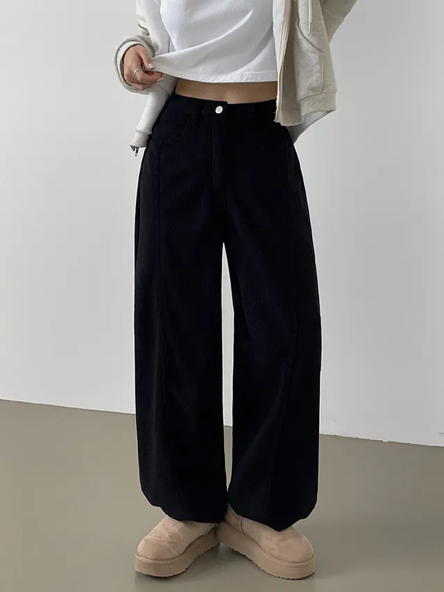 [한파대비/3기장~2XL!] 스냅버튼 융기모 코듀로이 골덴 폴딩 와이드팬츠 4color 상세 이미지 31