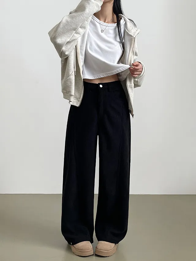 [한파대비/3기장~2XL!] 스냅버튼 융기모 코듀로이 골덴 폴딩 와이드팬츠 4color 상세 이미지 37