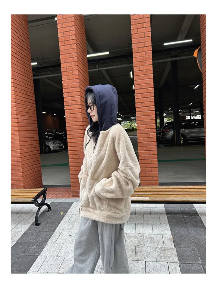 [당일배송][양털/뽀글이]후드 플리스 투웨이 겨울 따뜻한 데일리 점퍼 3color 묶음할인중 상세 이미지 48