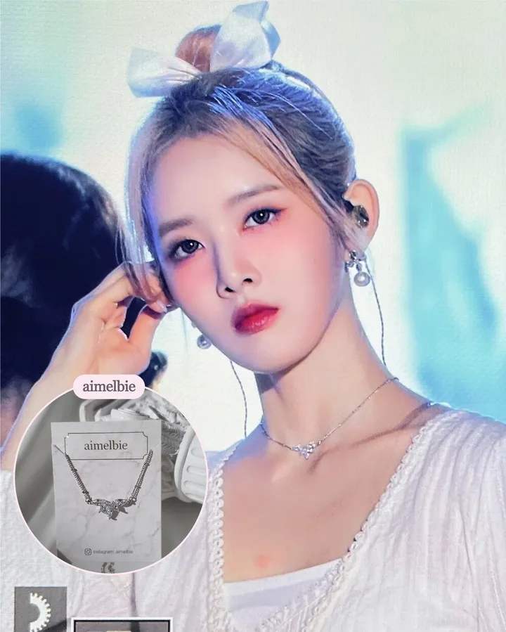 [아이브 장원영 착용/퀄리티UP!] Heavenly Crystal 큐빅 세미 초커 목걸이 - 실버 컬러 상세 이미지 40