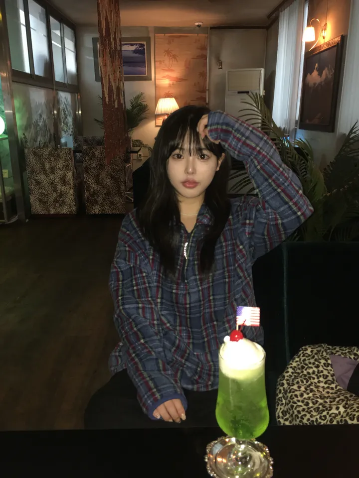 (2 color) 반집업 기모 체크 후리스 상세 이미지 13