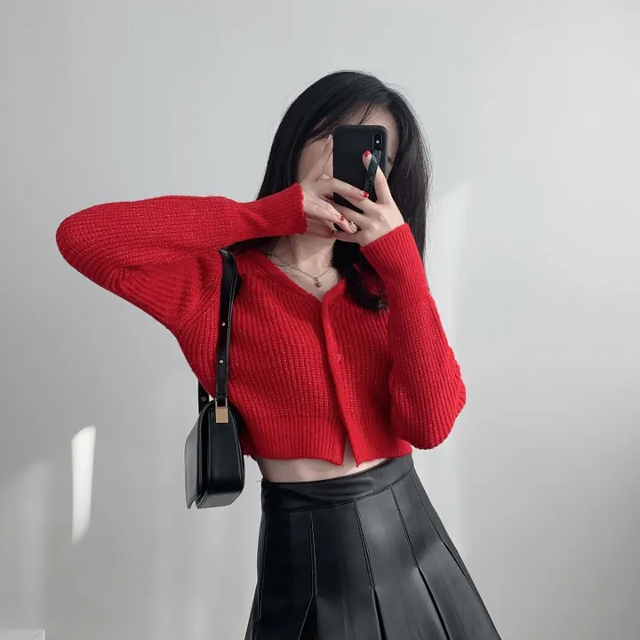 [best가디건✨]루나 하찌 크롭 브이넥 가디건 상세 이미지 4