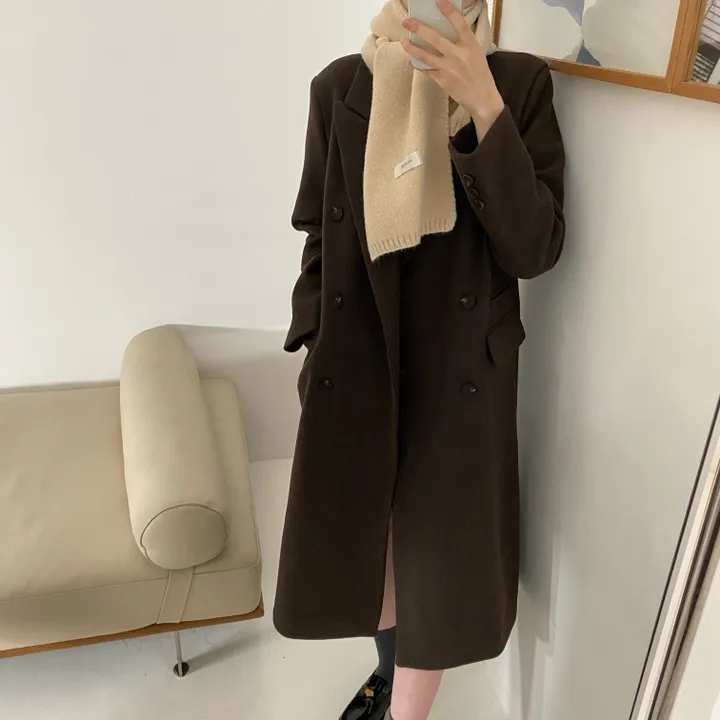 플룻 코트 봄코트 롱코트 하객룩 울코트 상세 이미지 25