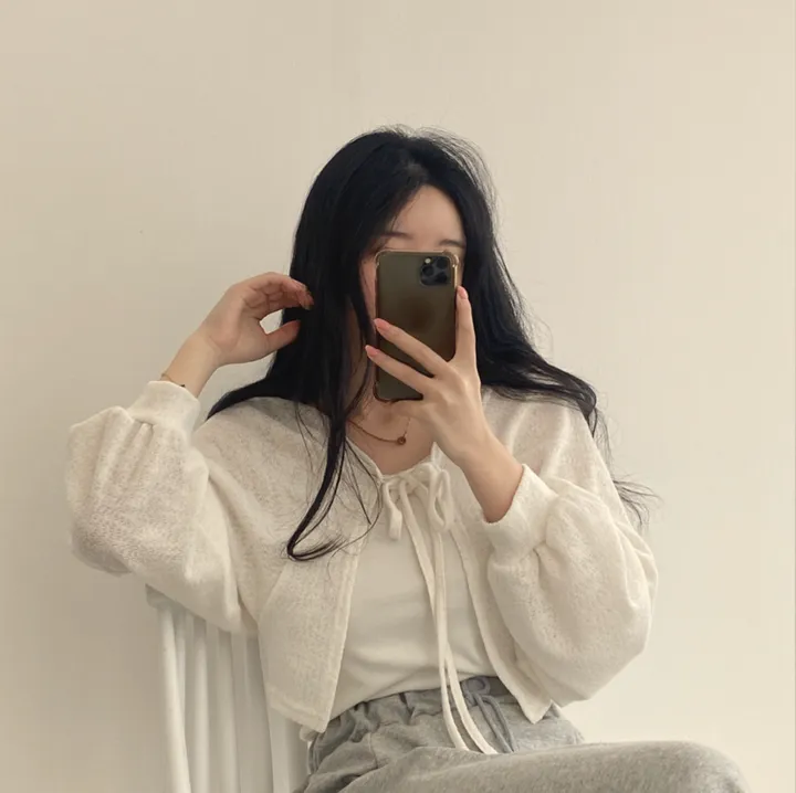 부클 볼레로 크롭 가디건 3color 상세 이미지 4
