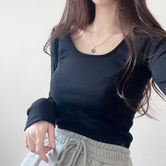 (4color/소장필수)기본 스퀘어넥 긴팔 -t 상세 이미지 53