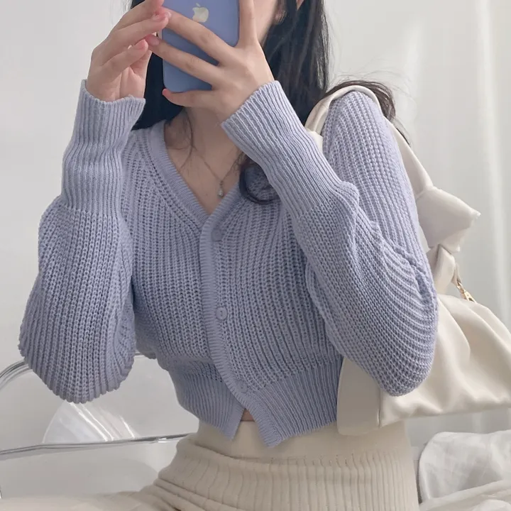 [best가디건✨]루나 하찌 크롭 브이넥 가디건 상세 이미지 13