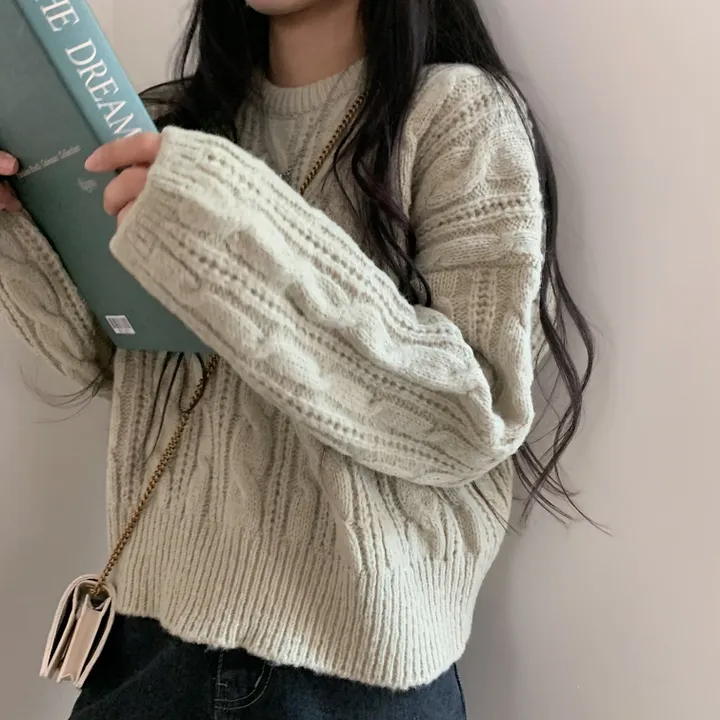 [재진행/부드러워요] 부담없는 반크롭, 꽈배기 니트;6col 상세 이미지 36