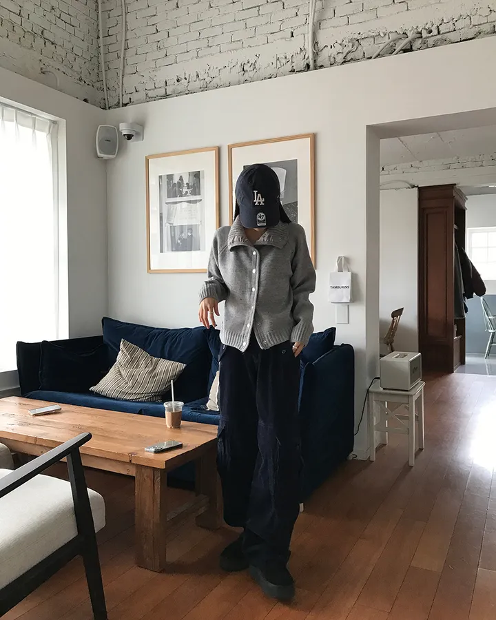 페퍼 하이넥 버튼 가디건 상세 이미지 20