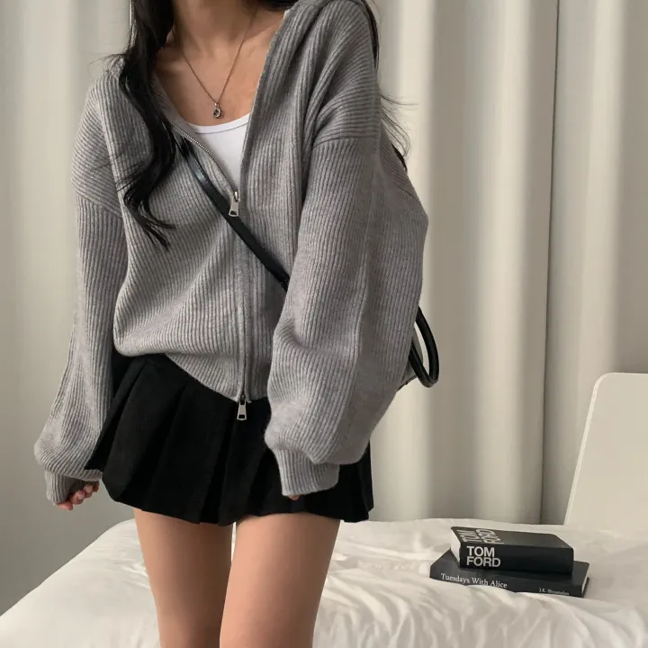[후기보장✨/폭닥소재] 포근핏, 왕루즈핏 투웨이 니트 후드집업,점퍼 - 5color 상세 이미지 20