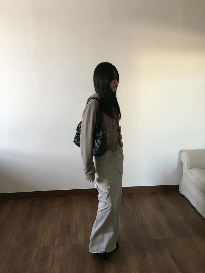 피그먼트 크롭 후드 집업 (4color) 상세 이미지 30