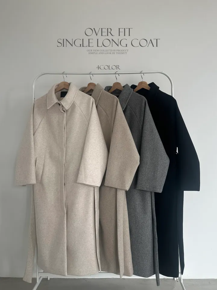 [백화점퀄리티!핏보장🖤]국내제작 탄탄 오버핏 허리끈 싱글 롱코트 4color 상세 이미지 43