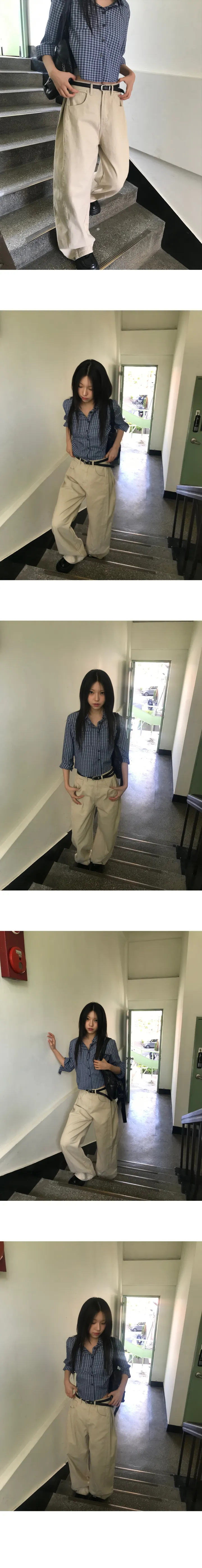 [기장선택/~2XL/사계절강추] 폴더 사이드 스냅 와이드 코튼 핀턱 팬츠 상세 이미지 10