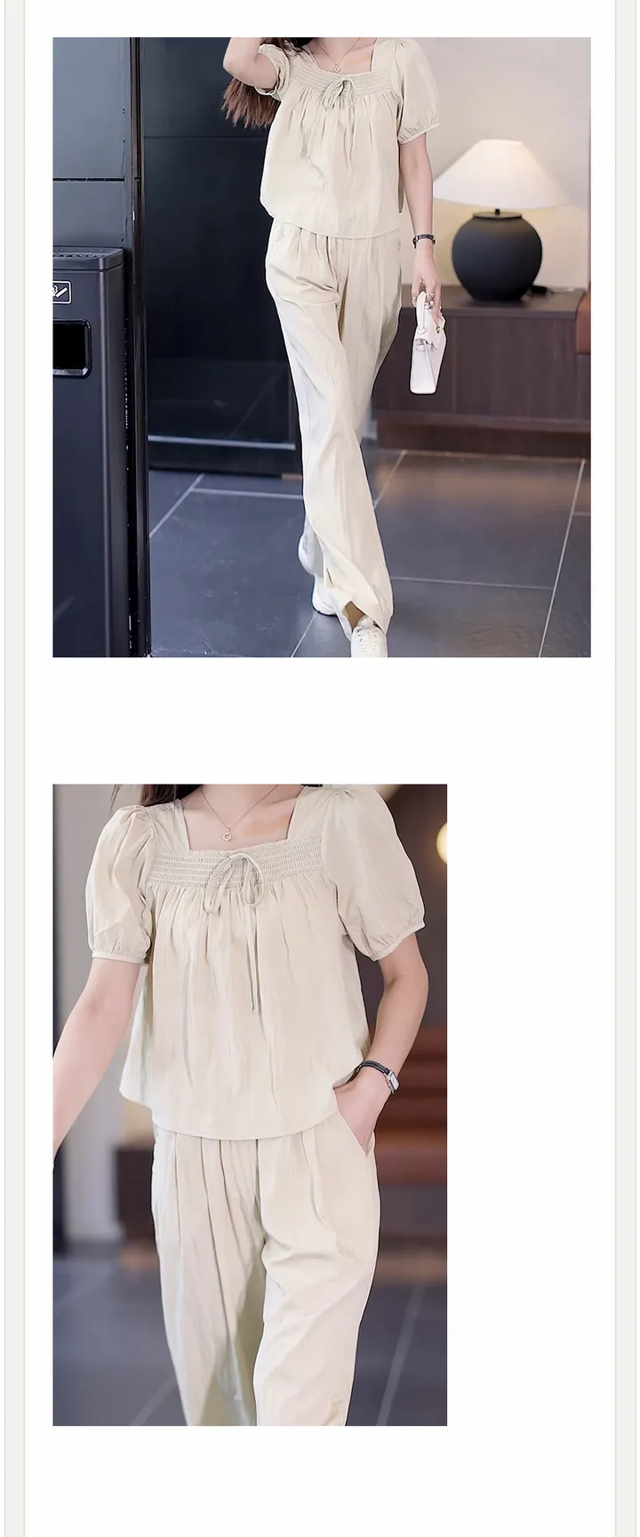 [🚚당일출고/하객룩] 썸머 프릴 루즈핏 투피스 세트 (3color) 상세 이미지 10