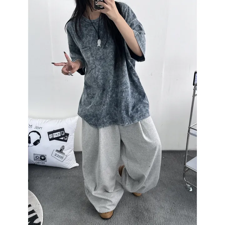 ❤️‍🔥기모선택│업그레이드 ver.│누적판매1,000 돌파 기념│4size!❤️‍🔥[UNISEX/기획특가]사이드 폴드 핀턱 스트링 루즈 와이드 벌룬 트레이닝 팬츠(2color) 상세 이미지 88