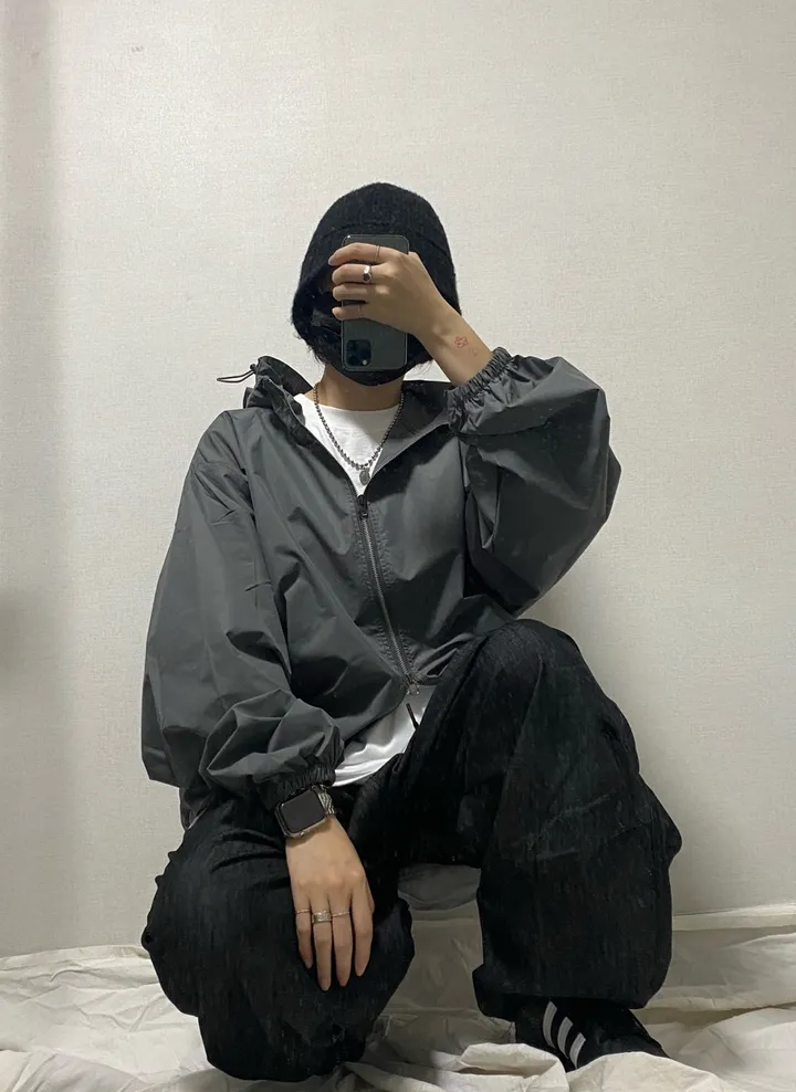 3차 재입고 스트링 후드 바람막이  봄신상 간절기 필수소장템 유니섹스 커플룩강추 데일리 투웨이 상세 이미지 7