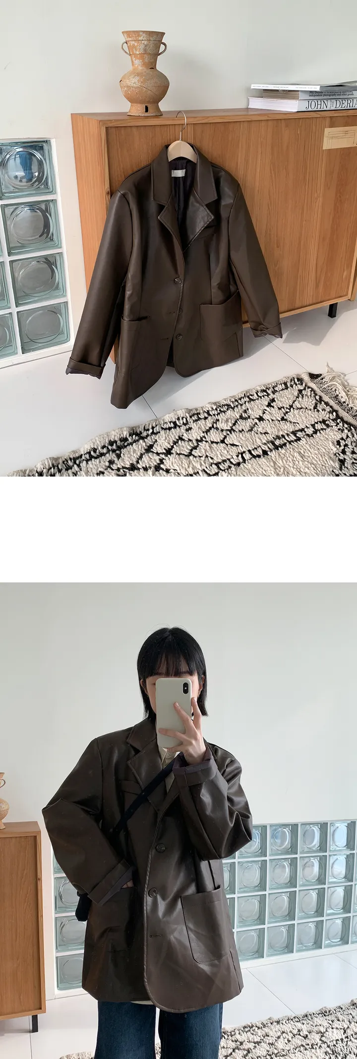 [6천장돌파] 츠라모 레더 싱글 자켓 (2color) 상세 이미지 2