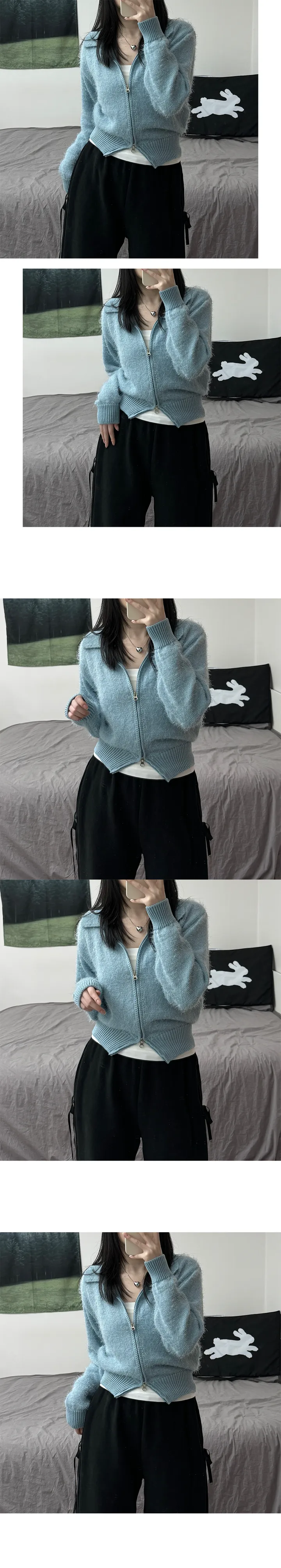 Angora Two Way Cara Zip-Up 앙고라 투웨이 카라 집업 상세 이미지 11