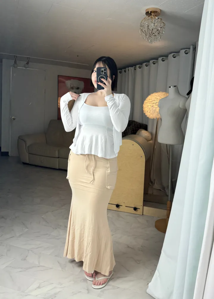 플레어 나시 가디건 투피스 세트 상세 이미지 10