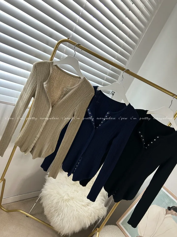 (강추)쫀쫀 슬림 골지 똑딱이 가디건 -3color / 3부팬츠 반바지 치마바지 데님 청바지 원피스 후드 맨투맨 상세 이미지 57