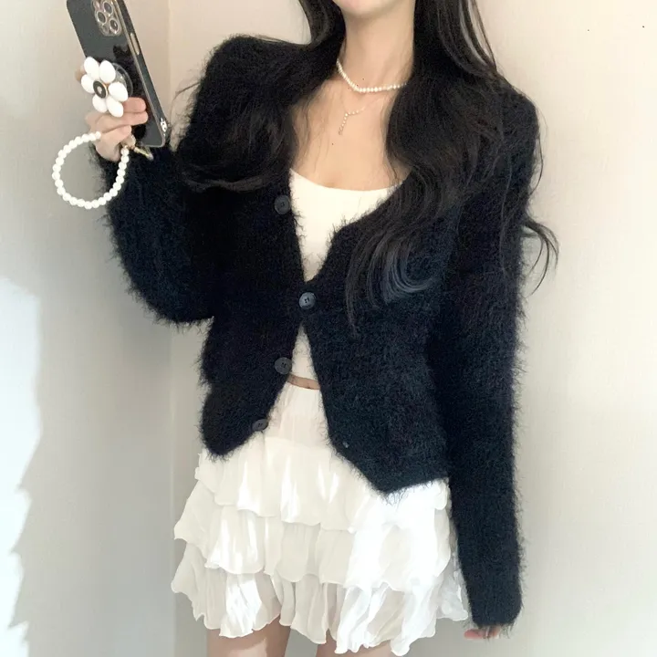 *빠른출고 *타사저퀄X* [솔잎맛집/퐁실해요] 러블리, 솔잎 앙고라 루즈핏 니트 가디건 - 7color 상세 이미지 42