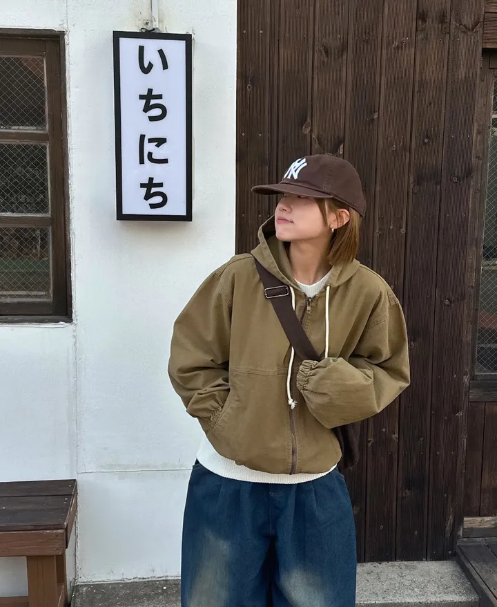 (UNISEX) 빈티지 워크 후드 자켓 상세 이미지 22