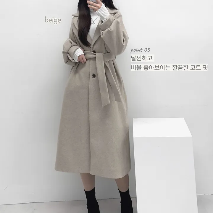 [개강룩/핏보장] 러블리 퍼프 몽글 롱 코트 울코트 (4color) 상세 이미지 9