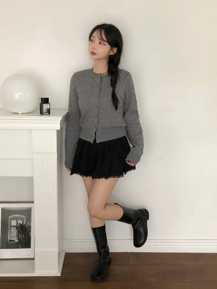 [NEW봄신상✨]데일리 라운드넥 베이직 기본 꽈배기 가디건 긴팔 9color 상세 이미지 49