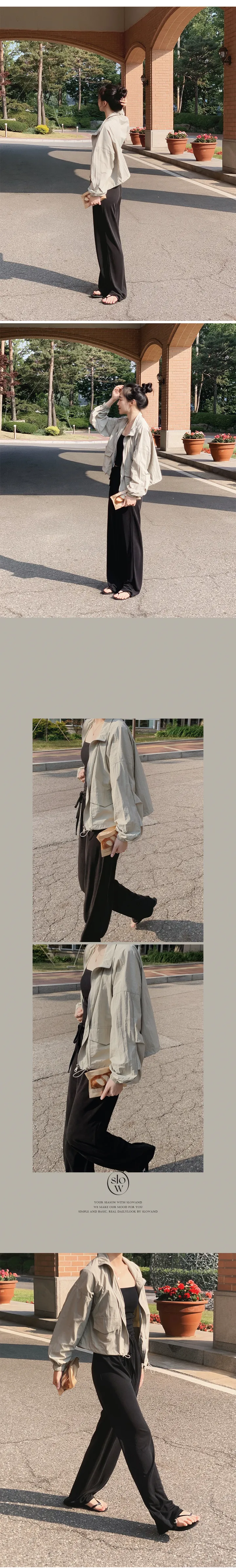 [🤍와샤/놈코어룩] 모크 썸머데일리 야상점퍼 - 2 color (기획특가/여름아우터/자켓/점퍼/바스락/데일리/캐쥬얼/밑단스트링/세미크롭) 상세 이미지 21