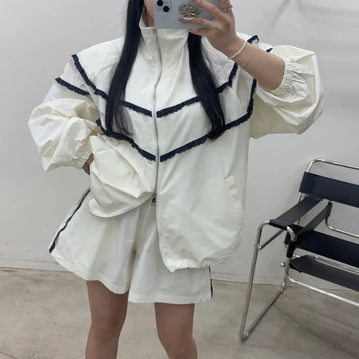 세트할인 / 레이스 오버핏 점퍼 아노락세트 4col 상세 이미지 8