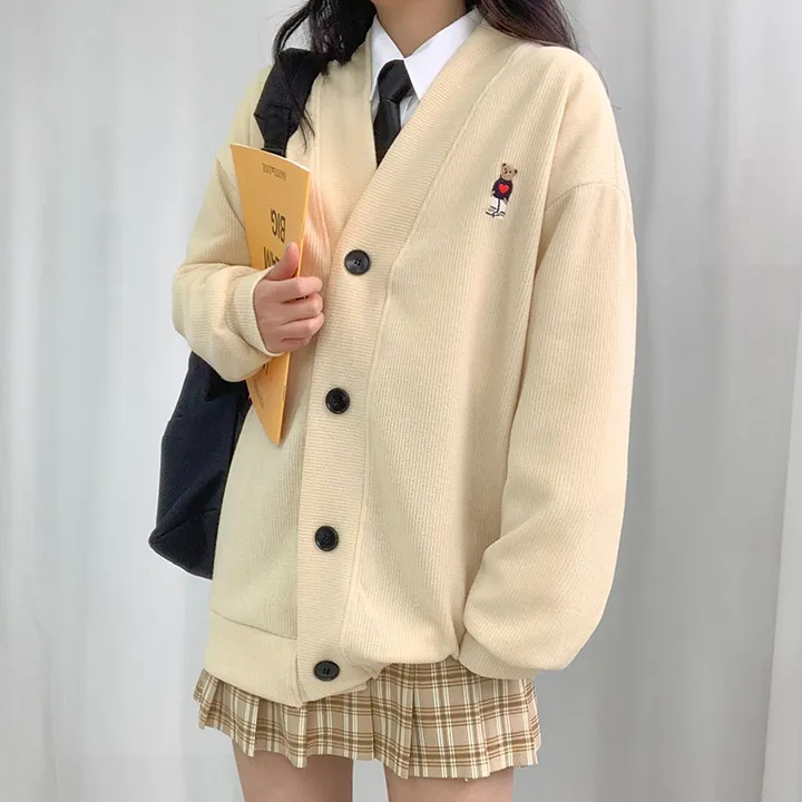 🌸봄신상/오버핏🌸 베스트 가디건 모음전 ✔ 오버핏가디건 니트가디건 학생가디건 교복가디건 스쿨룩가디건 캐릭터 빅사이즈 아우터  봄 봄옷 봄가디건 크롭가디건 롱가디건 봄아우터 상세 이미지 13