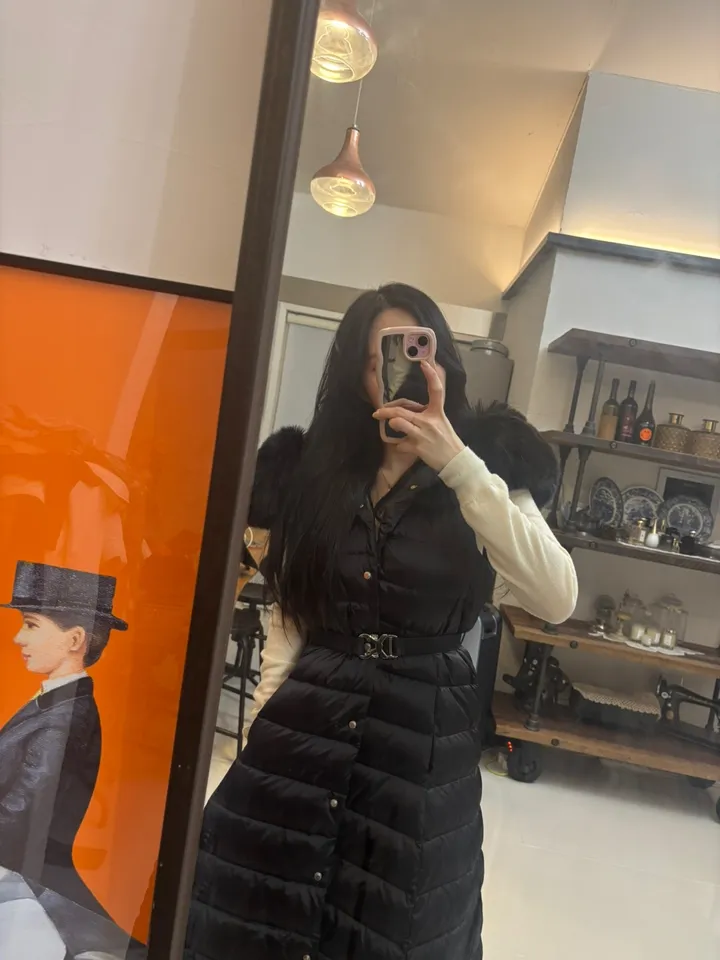 [high-quality] 강추/MD추천) 덕다운 끌루 롱 벨트 패딩 조끼 베스트 (2color) 상세 이미지 15
