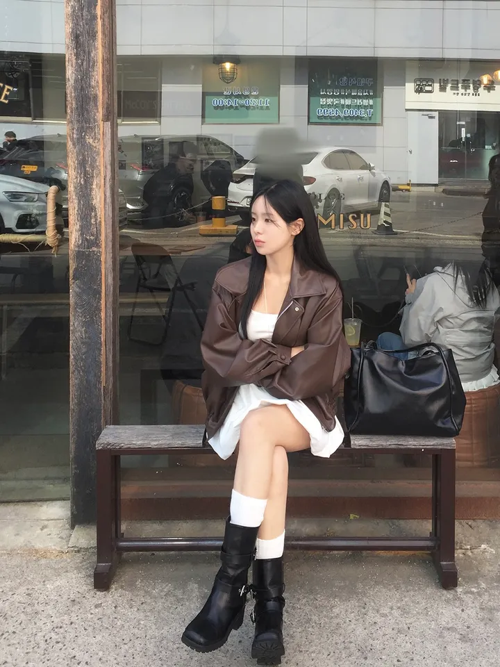 *아방졸귀핏* 오버핏 루즈핏 라이더 자켓 레더 자켓 레더 점퍼 라이더 점퍼 상세 이미지 6