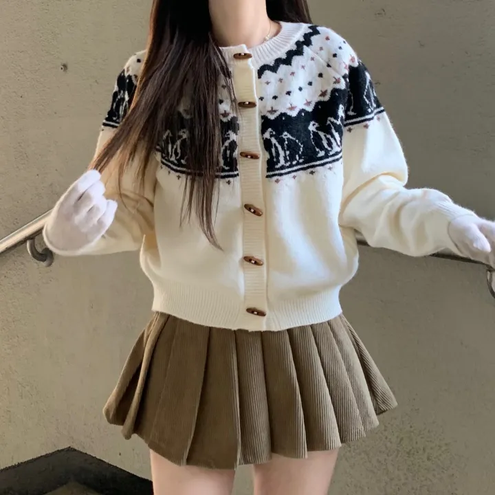 🚀당일출고🚀[⛄️떡볶이단추/왕따뜻🔥/도톰/노르딕]노르딕가디건 겨울니트 떡볶이가디건 노르딕니트 도톰가디건 겨울니트 겨울가디건 크리스마스니트 상세 이미지 29