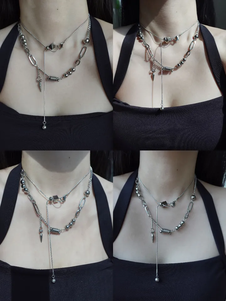 [써지컬] pierce drop necklace | 피어싱 볼 드롭 목걸이 상세 이미지 23