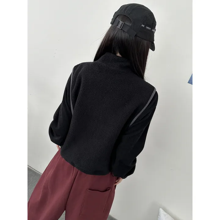 [OOTJ MADE]키치 더 힙 믹스 컬러 포인트 플리스 후리스 하이넥 집업 베스트(4color) 상세 이미지 35