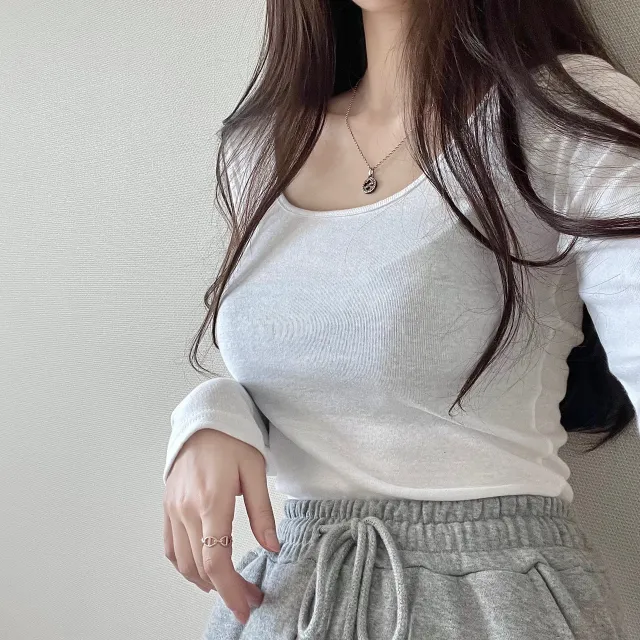 (4color/소장필수)기본 스퀘어넥 긴팔 -t 상세 이미지 38