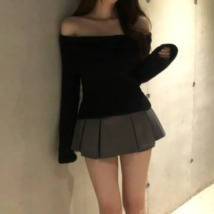 +특가할인✨ [봄신상/팔뚝살소멸핏] 기본충실! 로제 오프숄더 슬림 니트 긴팔 티셔츠 knit (*핏,컬러완벽 *흘러내림X) 상세 이미지 81