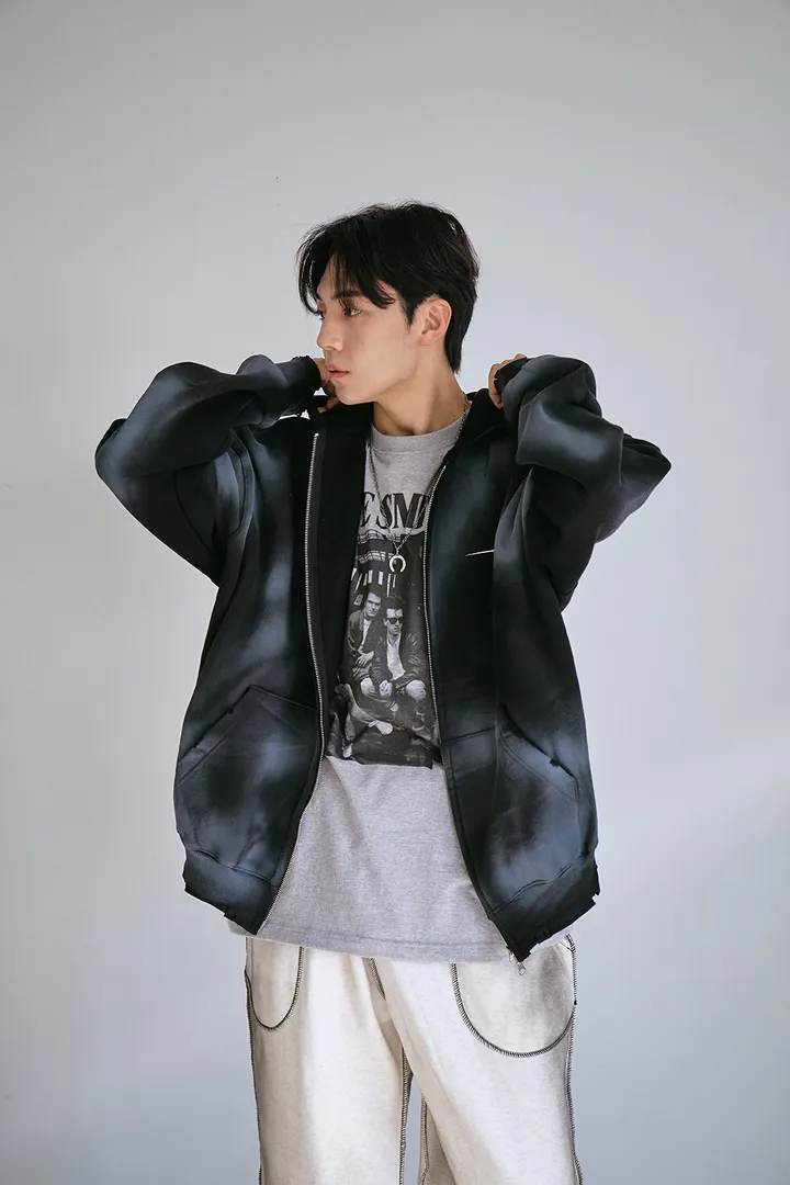 [UNISEX] 빈티지 워싱 더티 투웨이 후드집업 크롭 워싱  피그먼트 오버핏  핸드워머  커플룩 스트릿룩 빈티지룩 남여공용 유니섹스 크롭집업  빅사이즈 유니크 봄신상신상 물나염 상세 이미지 68