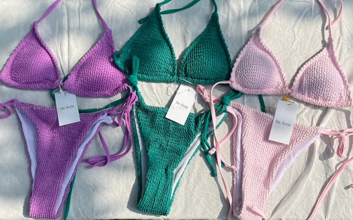 기본 끈 비키니 홀터넥 태닝 골지 3color 상세 이미지 7