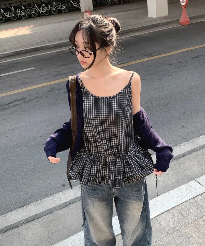 [데일리🫧벚꽃룩] 부코 펜던트 브이넥 니트 가디건 봄 가을 / 벚꽃룩 개강룩 데이트룩 여름가디건 여름니트 클래식블랑 상세 이미지 45