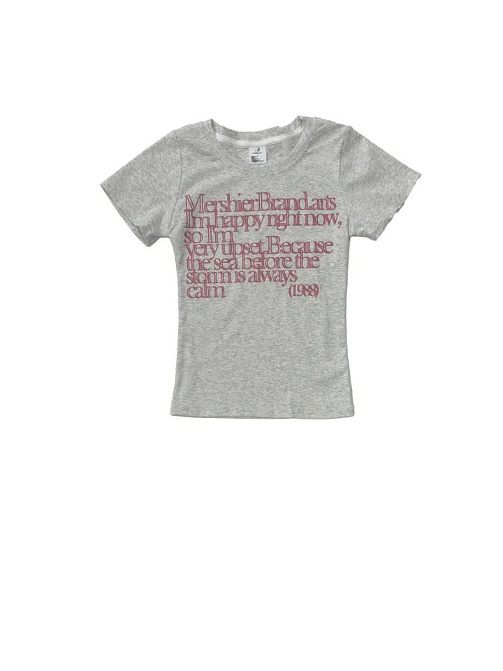 [5000장돌파@/사이즈 추가🍀] Art Letter Print Short Sleeved T 상세 이미지 10