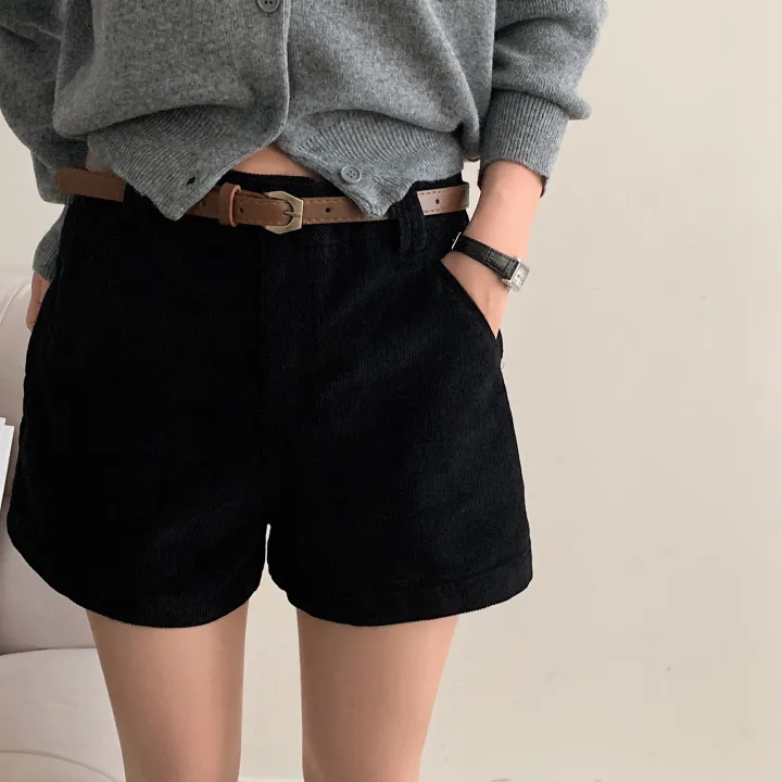 [벨트SET/말라핏!] 스윗 골덴 코듀로이 반바지 숏팬츠 - 3color 상세 이미지 16