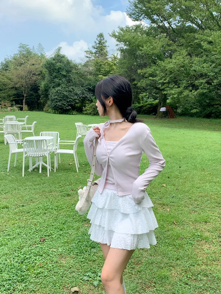 [MADE/3pcs/활용도최고] 비올라 브이넥 탑 가디건set (6color) 상세 이미지 65