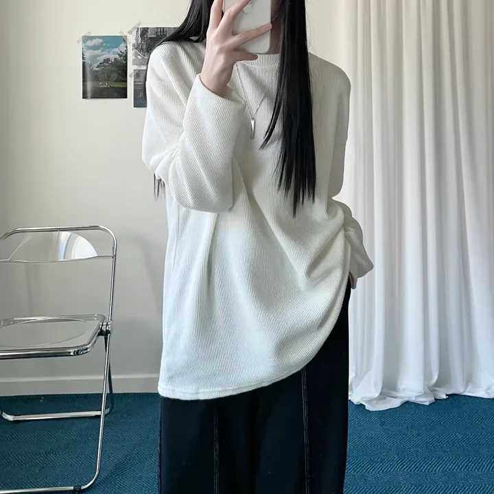 Ribbed round knit T 상세 이미지 18