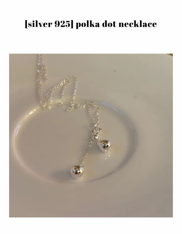 [silver 925] polka dot necklace 상세 이미지 2