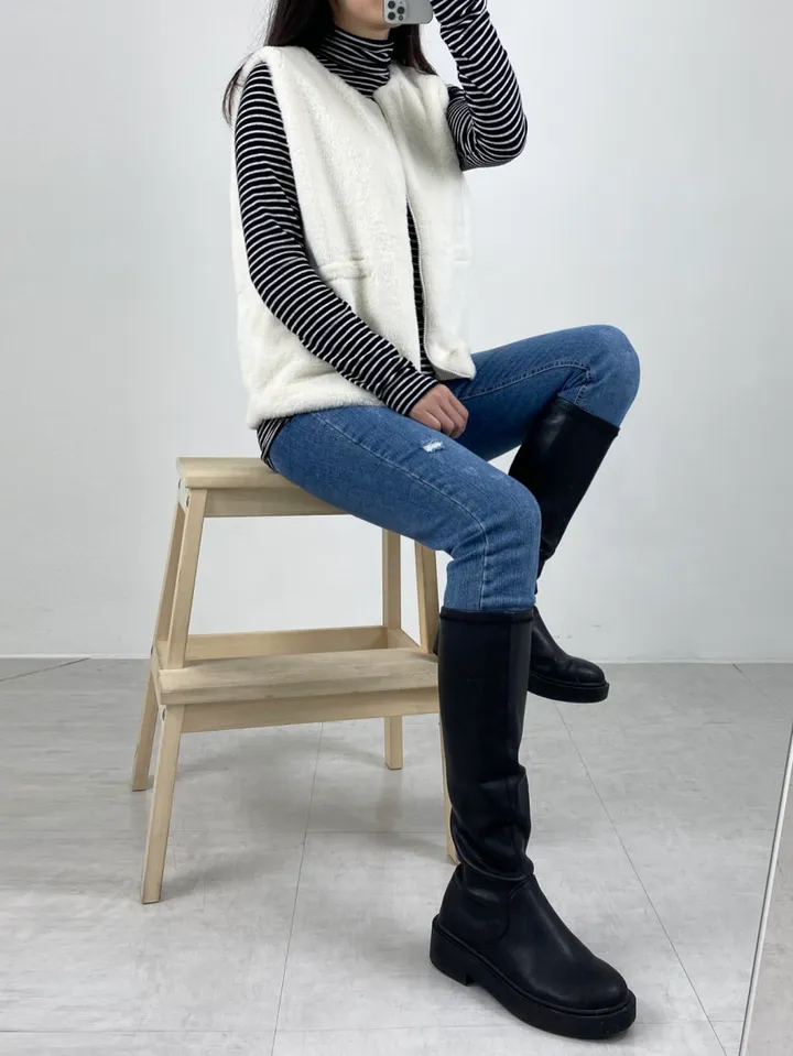 부드러운 페이크퍼 밍크 털조끼 퍼베스트 상세 이미지 21