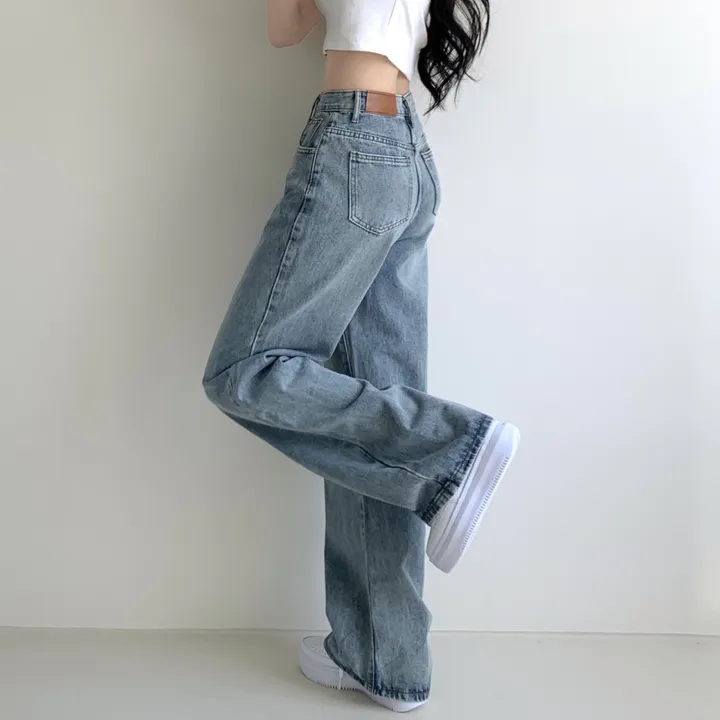 ["인생"데님🖤/기장선택/~XL] 올데이 하이웨스트 캣브러쉬 워싱 데님 와이드 팬츠 바지 키작녀 키큰녀 빅사이즈 청바지 상세 이미지 15