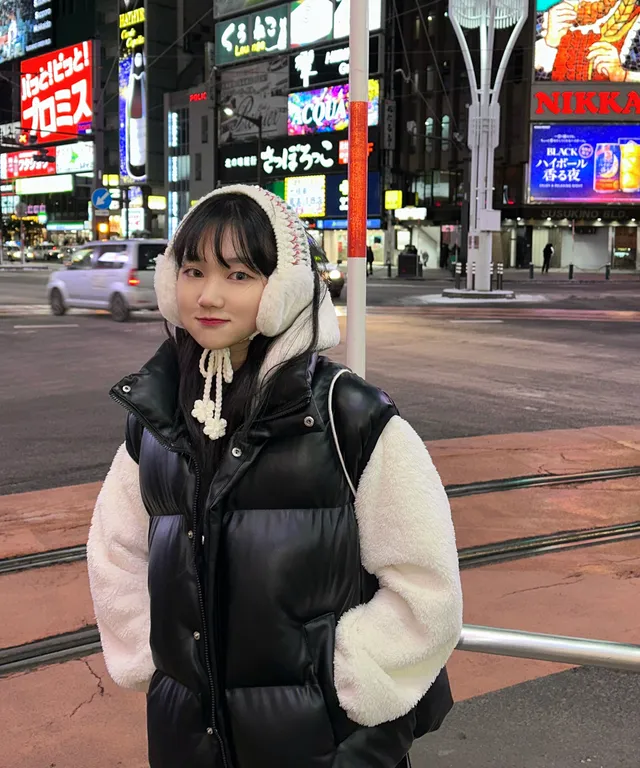 레인보우 니트 퍼 귀도리 (3color)