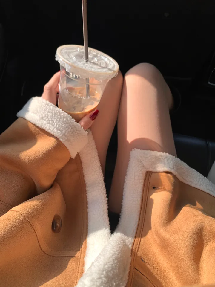 [따숩🌡️/안감양털]스웨이드 양털 하이넥 무스탕 자켓 상세 이미지 3